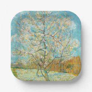 Vincent van Gogh - Roze Perenboom in Bloei Papieren Bordje