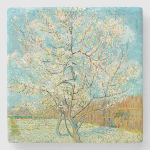 Vincent van Gogh - Roze Perenboom in Bloei Stenen Onderzetter