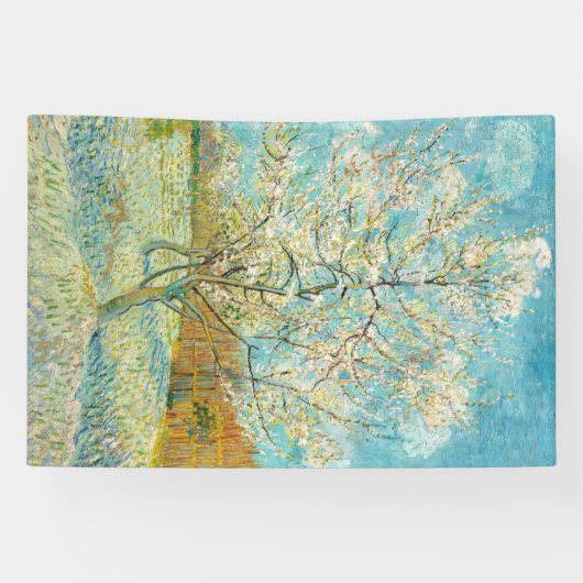 Vincent van Gogh - Roze perzikboom in bloei Spandoek (Horizontaal)