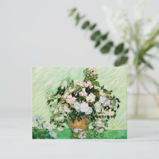 Vincent Van Gogh Rozen (1890) Briefkaart (Staand voorkant)