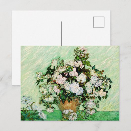 Vincent Van Gogh Rozen (1890) Briefkaart (Voorkant / Achterkant)