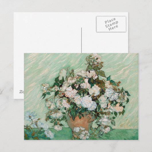 Vincent van Gogh | Rozen 1890 Briefkaart (Voorkant / Achterkant)