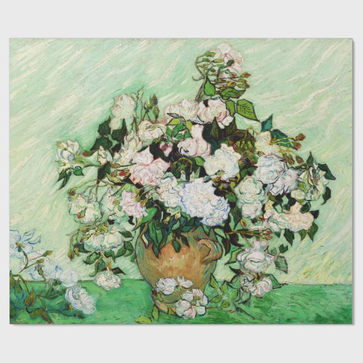 Vincent Van Gogh Rozen (1890) Cadeaupapier (Vlak)