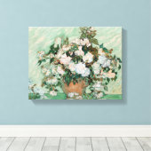 Vincent van Gogh | Rozen 1890 Canvas Afdruk (Insitu (Houten vloer))