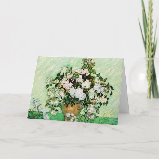 Vincent Van Gogh Rozen (1890) Kaart (Voorkant)