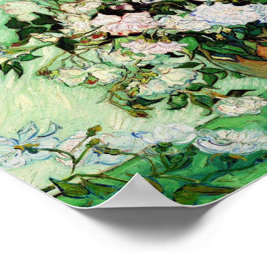 Vincent Van Gogh Rozen (1890) Poster (Hoek)