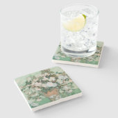 Vincent van Gogh | Rozen 1890 Stenen Onderzetter (Zijkant)