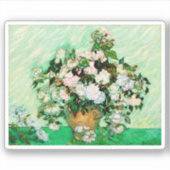 Vincent Van Gogh Rozen (1890) Sticker (Voorkant)