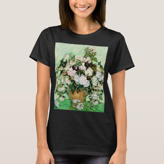 Vincent Van Gogh Rozen (1890) T-shirt (Voorkant)