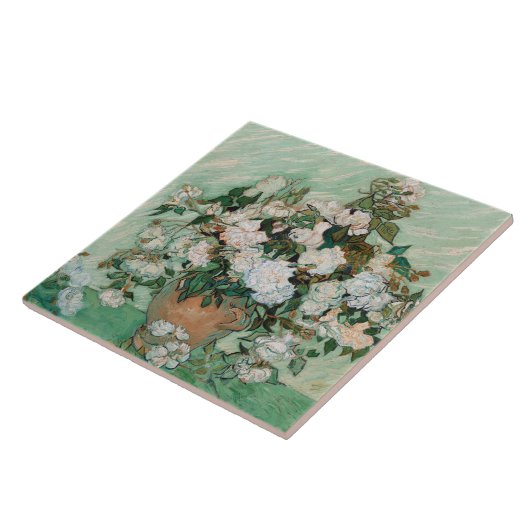 Vincent van Gogh | Rozen 1890 Tegeltje (Zijkant)