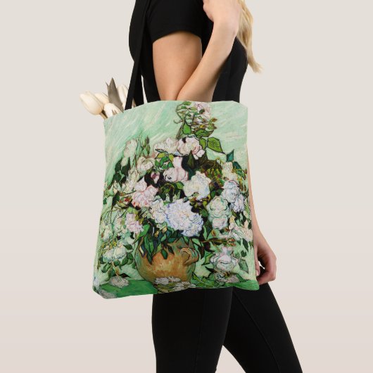 Vincent Van Gogh Rozen (1890) Tote Bag (Dichtbij)