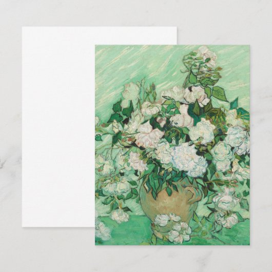 Vincent Van Gogh - Rozen Bedankkaart (Voorkant / Achterkant)