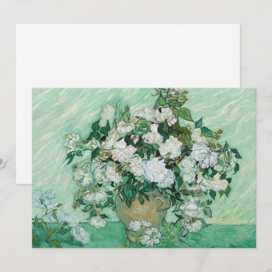 Vincent van Gogh - Rozen Bedankkaart (Voorkant / Achterkant)