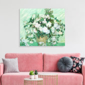 Vincent van Gogh - Rozen Canvas Afdruk (Insitu (Woonkamer))