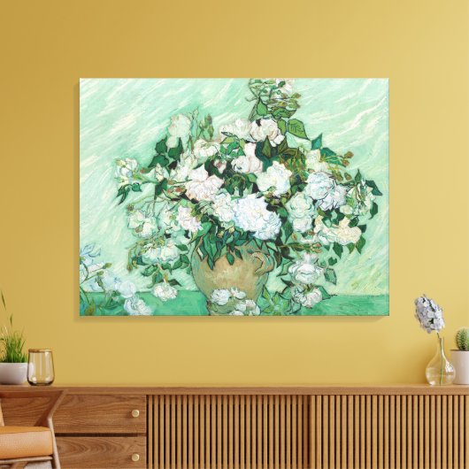 Vincent van Gogh - Rozen Canvas Afdruk (Insitu (Woonkamer))