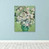 Vincent van Gogh Rozen Canvas Afdruk (Insitu (Houten vloer))