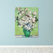 Vincent van Gogh - Rozen Canvas Afdruk (Insitu (Houten vloer))
