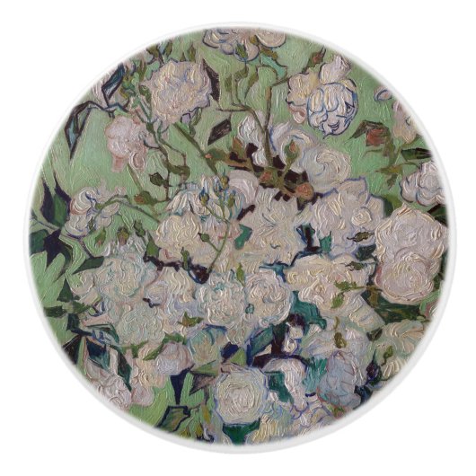 Vincent Van Gogh Rozen Ceramic Pull Keramische Knop (Voorkant)