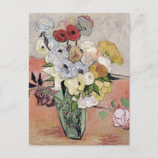 Vincent van Gogh | Rozen en annemonen, 1890 Briefkaart (Voorkant)