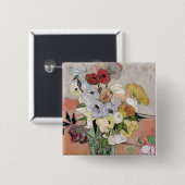 Vincent van Gogh | Rozen en annemonen, 1890 Vierkante Button 5,1 Cm (Voorkant /achterkant)