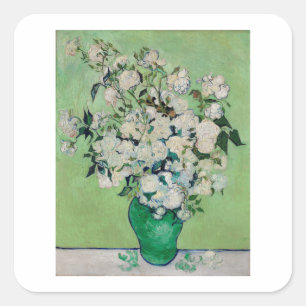 VINCENT VAN GOGH "ROZEN" ENVELOPE SEAL VIERKANTE STICKER