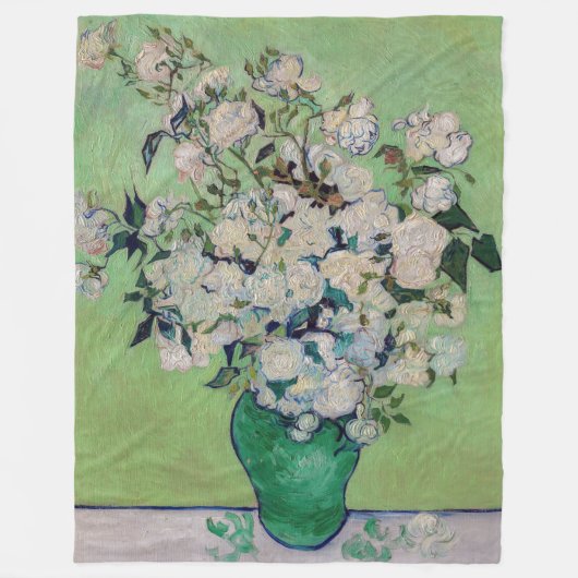 Vincent van Gogh - Rozen Fleece Deken (Voorkant)