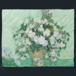 Vincent van Gogh - Rozen Fleece Deken<br><div class="desc">Rozen / Stilleven: Vase met roze rozen - Vincent van Gogh,  Oil on Canvas,  1890</div>