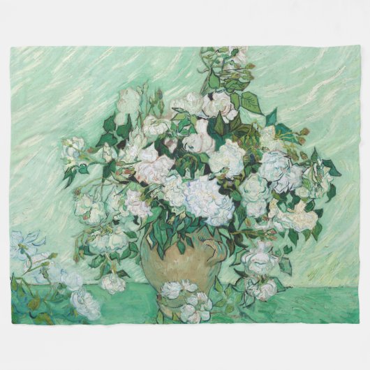 Vincent van Gogh - Rozen Fleece Deken (Voorkant (Horizontaal))