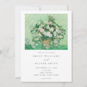 Vincent van Gogh Rozen Floral Wedding Kaart (Voorkant)