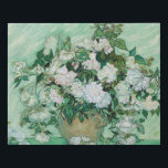 Vincent van Gogh - Rozen Imitatie Canvas Print<br><div class="desc">Rozen / Stilleven: Vase met roze rozen - Vincent van Gogh,  Oil on Canvas,  1890</div>