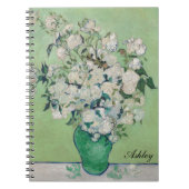 Vincent Van Gogh Rozen Impressionist Monogram Notitieboek (Voorkant)