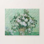 Vincent van Gogh - Rozen Legpuzzel<br><div class="desc">Rozen / Stilleven: Vase met roze rozen - Vincent van Gogh,  Oil on Canvas,  1890</div>