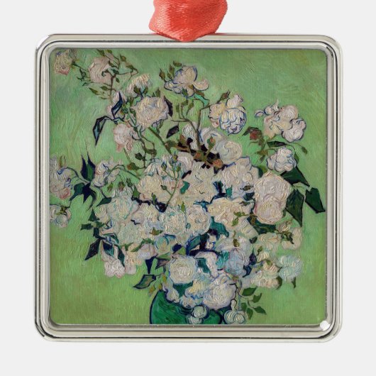Vincent van Gogh - Rozen Metalen Ornament (Voorkant)