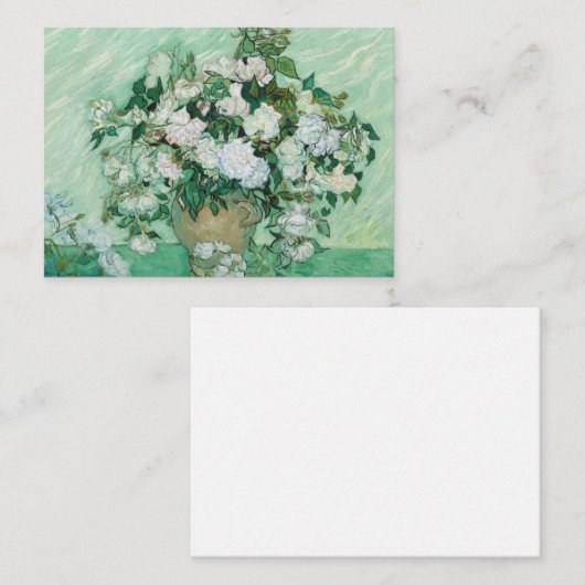 Vincent van Gogh - Rozen Notitiekaartje (Voorkant / Achterkant)