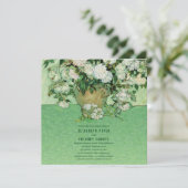 Vincent van Gogh Rozen Painting 5.25x5.25 Wedding Kaart (Staand voorkant)