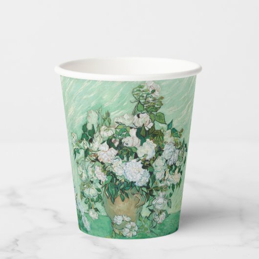 Vincent van Gogh - Rozen Papieren Bekers (Voorkant)