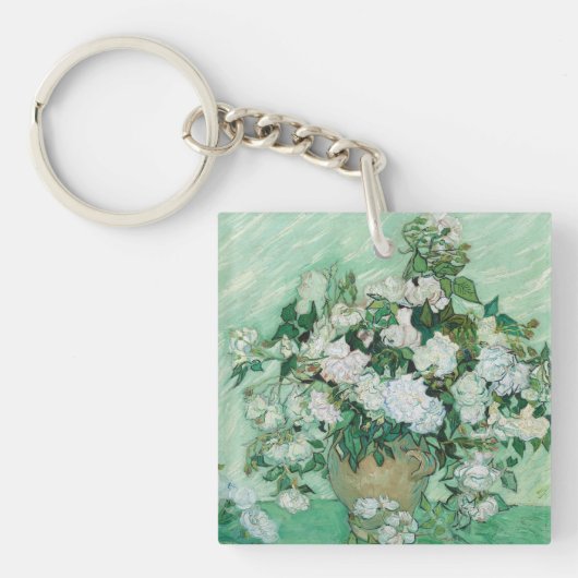 Vincent van Gogh - Rozen Sleutelhanger (Voorkant)