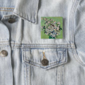 Vincent van Gogh - Rozen Vierkante Button 5,1 Cm (In situ)