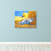 Vincent Van Gogh - Rust na het werk - Fijne Kunst Canvas Afdruk (Insitu (Houten vloer))