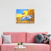 Vincent Van Gogh - Rust na het werk - Fijne Kunst Canvas Afdruk (Insitu (Woonkamer))