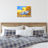 Vincent Van Gogh - Rust na het werk - Fijne Kunst Canvas Afdruk (Insitu (Slaapkamer))