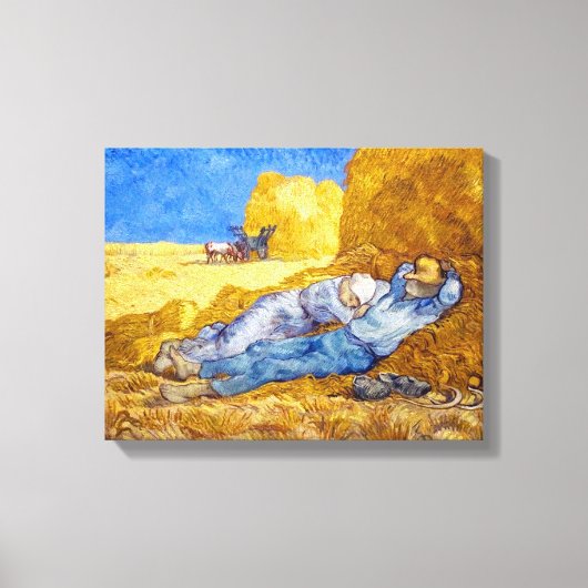 Vincent Van Gogh - Rust na het werk - Fijne Kunst Canvas Afdruk (Voorkant)