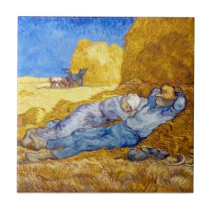 Vincent Van Gogh - Rust na het werk - Fijne Kunst Tegeltje