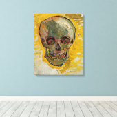 Vincent van Gogh - Schedel 1887 #2 Canvas Afdruk (Insitu (Houten vloer))