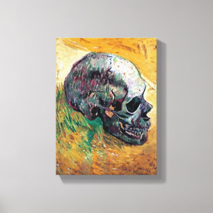 Vincent Van Gogh - Schedel in profiel - Fijne Kuns Canvas Afdruk