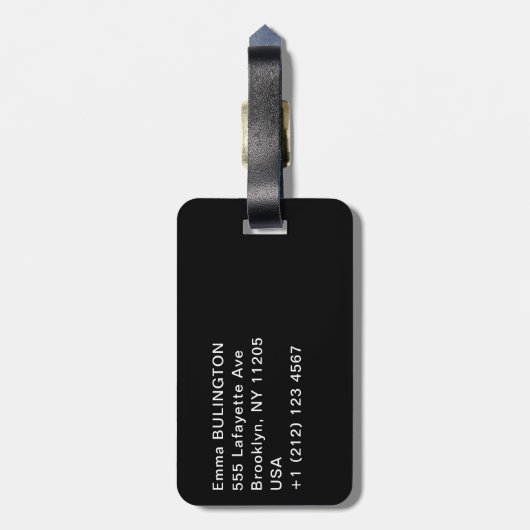 Vincent van Gogh - Schedel met brandende sigaret Bagagelabel (Achterkant verticaal)