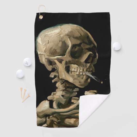 Vincent van Gogh - Schedel met brandende sigaret Golfhanddoek (Insitu)