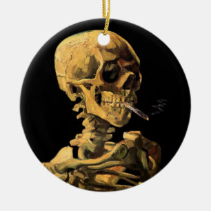 Vincent Van Gogh - Schedel met brandende sigaret Keramisch Ornament