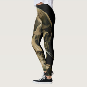 Vincent van Gogh - Schedel met brandende sigaret Leggings