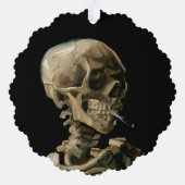Vincent van Gogh - Schedel met brandende sigaret Ornament Kaart (Achterkant)